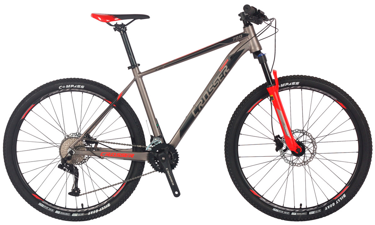 Фотографія Велосипед Crosser First MT-042 29" 2021, розмір XL, Сіро-червоний